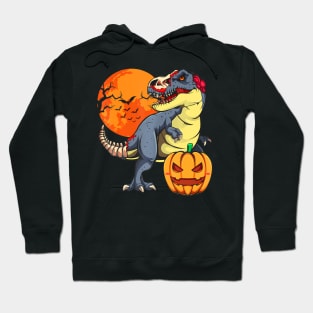 Dinosaur T-rex Pumpkin Mummy Boys Halloween Party Hoodie